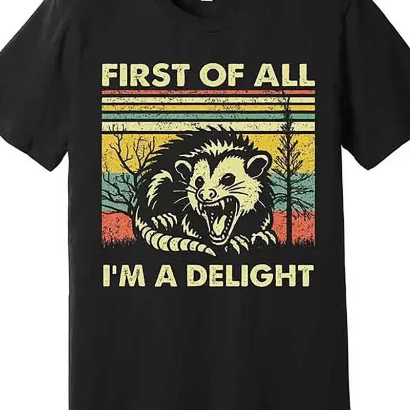 Фото Футболка Delightful Angry Possum Lover, 100% хлопок, забавная, 1 шт. №1