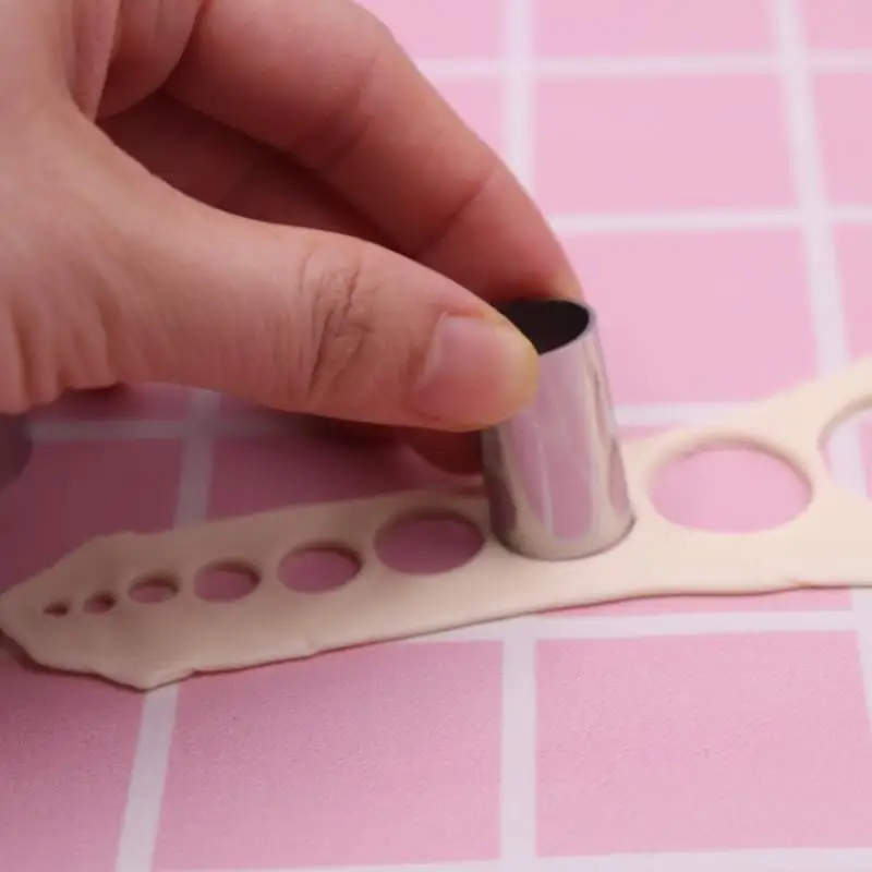 7 Pcs Clay Tools Cutter Molds Round Shape Indentation Circle Ceramics Dotting 3mm/4mm/6mm/8mm/10mm/12mm