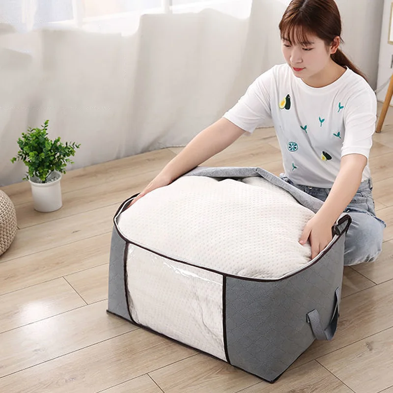 

Женская сумка-контейнер для хранения Пыленепроницаемая сумка для хранения одежды и постельного белья нетканый шкаф для одежды сортировочн...