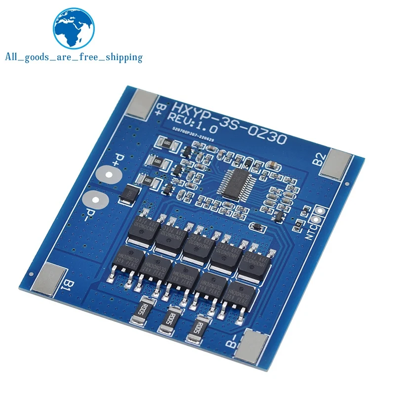 TZT 3S 12V 30A BMS 18650 Защитная плата литиевой батареи 11 1 V 12 6 анти-перезаряд с контролем