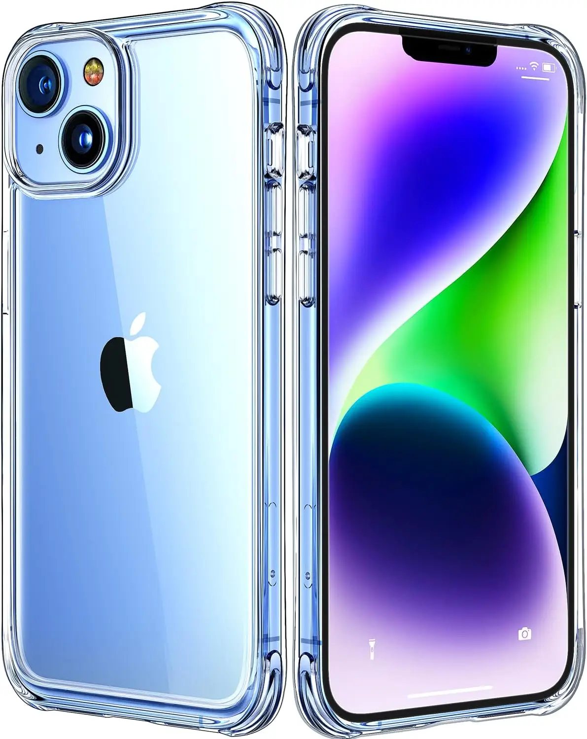

Дизайнерский Тонкий чехол для телефона iPhone 13 и 14 с защитным Бампером для Apple iPhone 14/iPhone 13 6,1 ''[защита от пожелтения] [военный