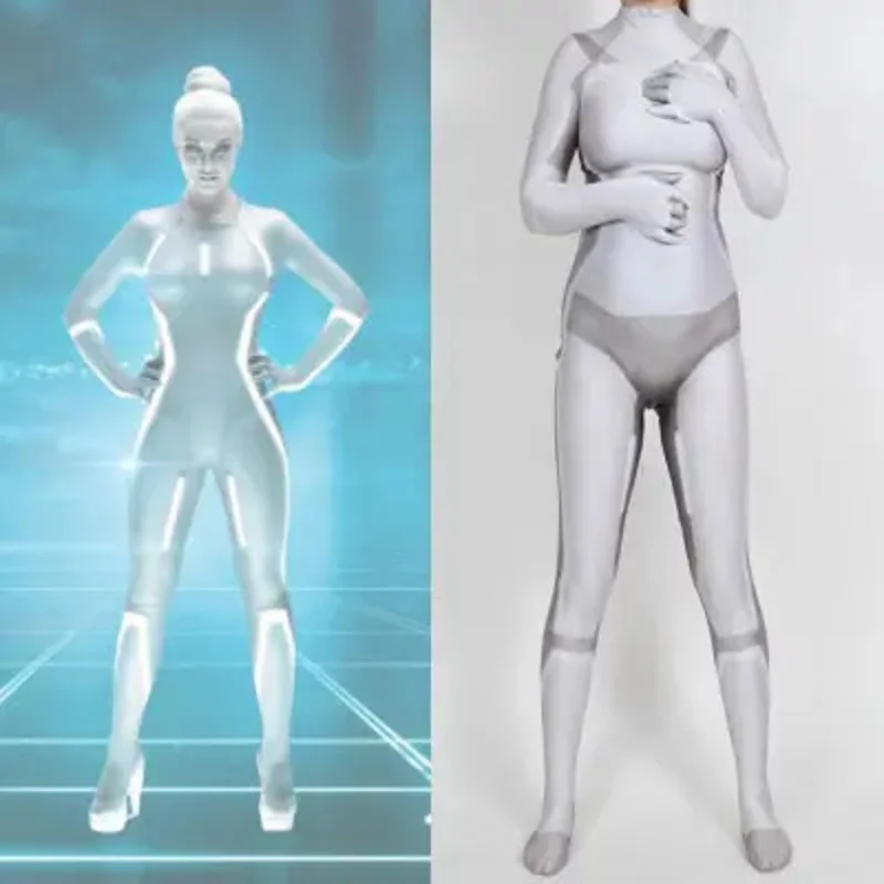 Tron Legacy Косплей Костюм Супергерой Зентаи Взрослые Дети Комбинезон Боди