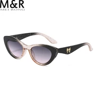 fashion cat eye frame sunglasses for women summer bow travel frame luxury transparent star pattern oculos de sol