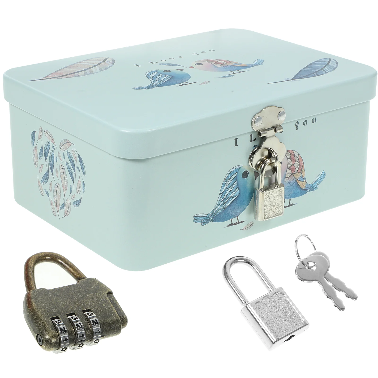 

1 Set Cartoon Box for Gifts Use Sturdy Tinplate Storage Case Square Metal Sundries Management Box