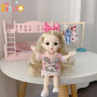 112 bjd doll full set girls toys furniture for dollhouse accessories ball jointed dolls clothes children toy birthday xmas gift