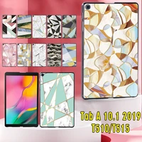 case for samsung galaxy tab a 10 1 2019 t510t515 geometry pattern plastic durable tablet back cover for tab a 10 1 t510 t515