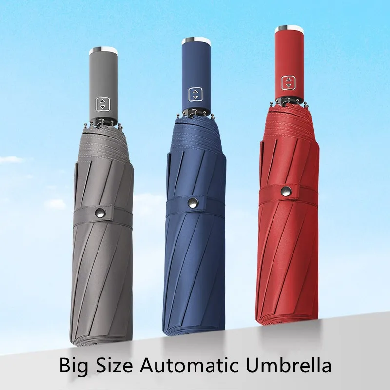 Супер-большой складной зонтик Travel Umbrella Family 130cm 3 Fold Rain Storm для мужчин.