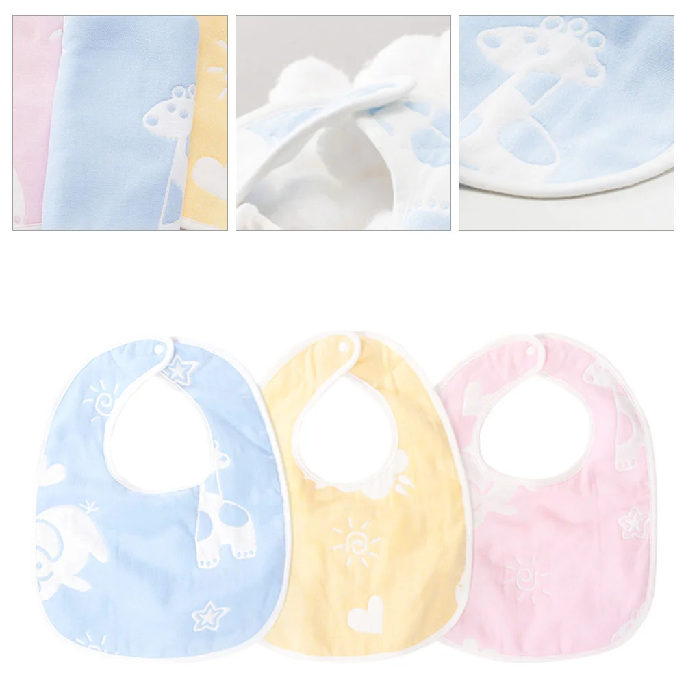 

3pcs Drool Bibs Baby Bandana Unisex Baby Bibs Cotton Bibs for Boys or Girls
