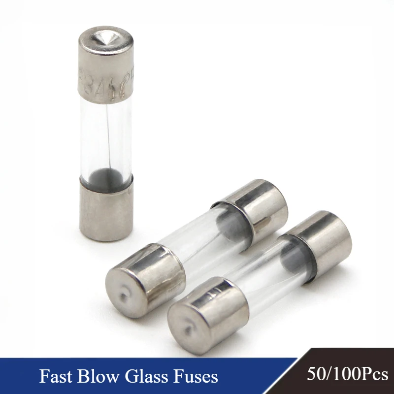 Предохранитель стеклянный трубчатый 5x20 мм 100 А 250 а 1 2 3 4 5 6 8 10 12 15 20 30 25 В 50/шт.