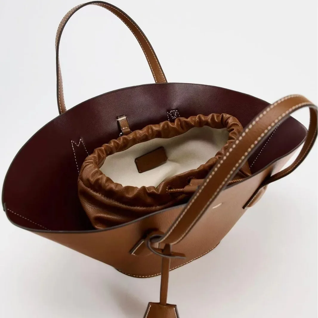 Женская сумка-тоут ZA RA 2024 с ручкой в виде веера