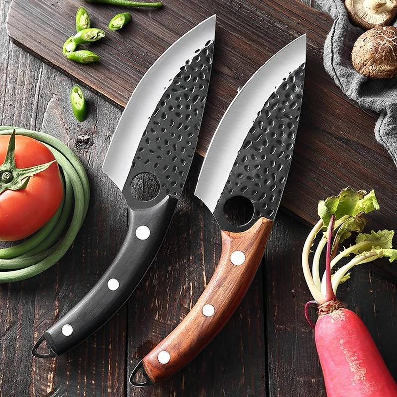 

Hande Forged Knife High Carbon Steel Chef Knife Sliced Butcher's Meat Cleaver Fruit Vegetable Chopping Boning Knife