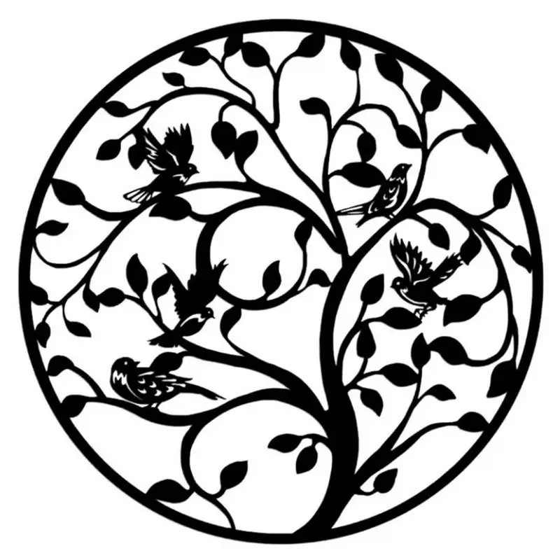 

Tree-of-Life Metal Wall Art Tree-of-Life Black Metal Wall Art Tree-of-Life Wall Hanging For Living Room Bedroom Indoor Outdoor