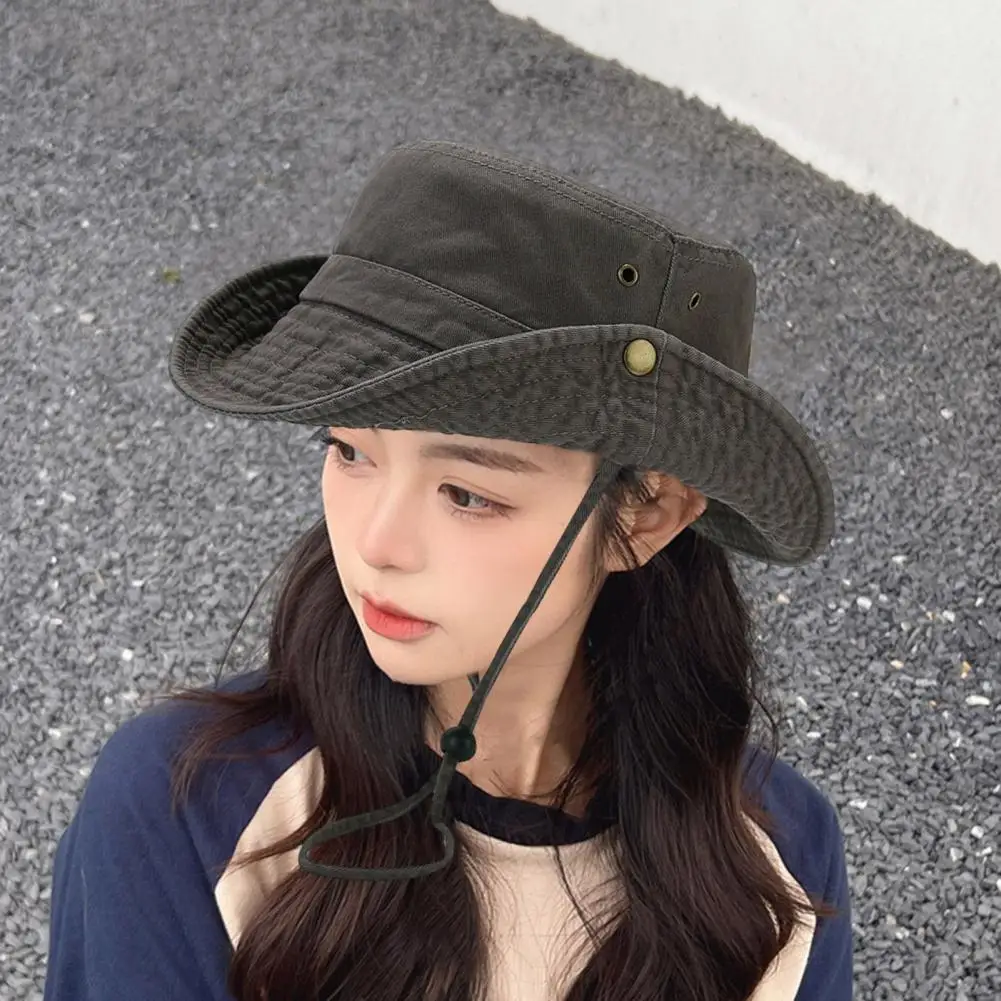 

Fishing Hat Sunshade Fisherman Hat Unisex Anti-uv Outdoor Bucket Hat for Summer Fishing Beach Packable with String Unisex Bucket