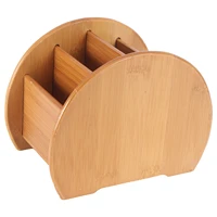 1pc semicircular sundries rack wooden convenient sundries storage rack desktop storage shelf