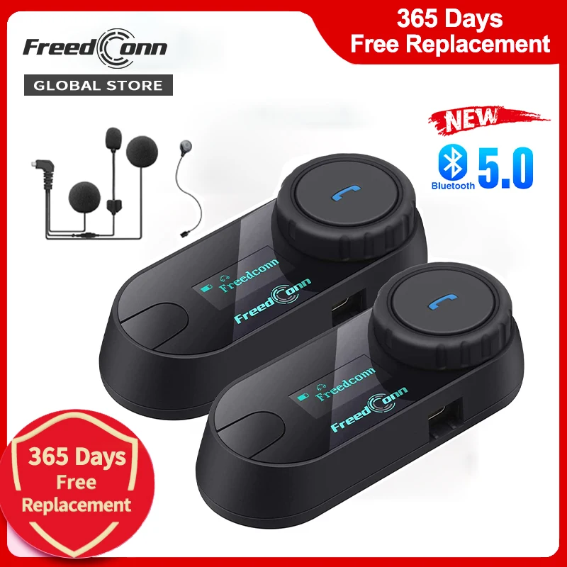 Bluetooth Motorcycle Intercom Helmet Headset Speaker Music Moto Communication Interphone freedconn Wireless Bluetooth Headphones enlarge