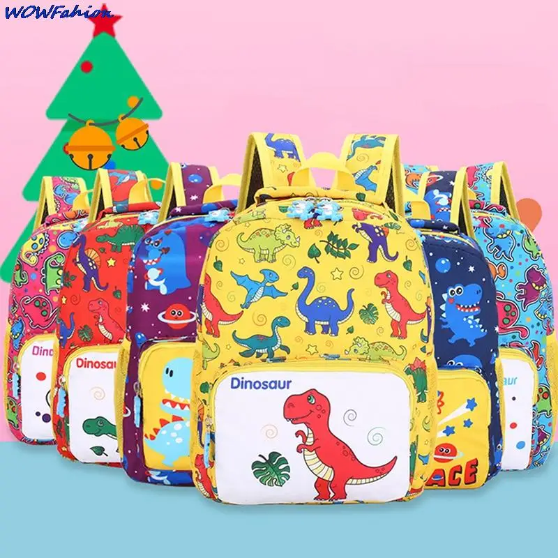 Children's Kindergarten Cartoon Colorful Dinosaur Backpack Kids Preschool Toddler Boys Girls Baby Casual School Book Bags 