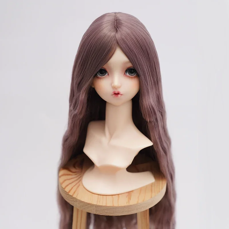Парик для куклы BJD длинные волнистые волосы шелк