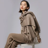 luxury cashmere big scarf for women soft all matching solid ladies shawl 20070 cm autumn winter real pashmina new styles warm