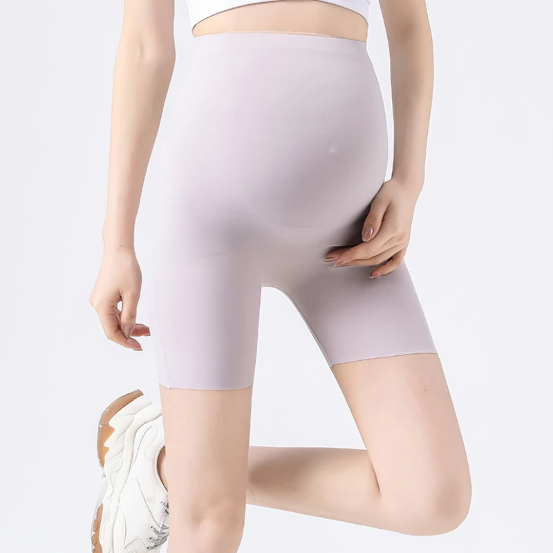 Solid Maternity Leggings Half Length Summer Pregnant Yoga Pants Pregnancy Trousers Sports Style Adjustable Waist Stretchy Tights enlarge