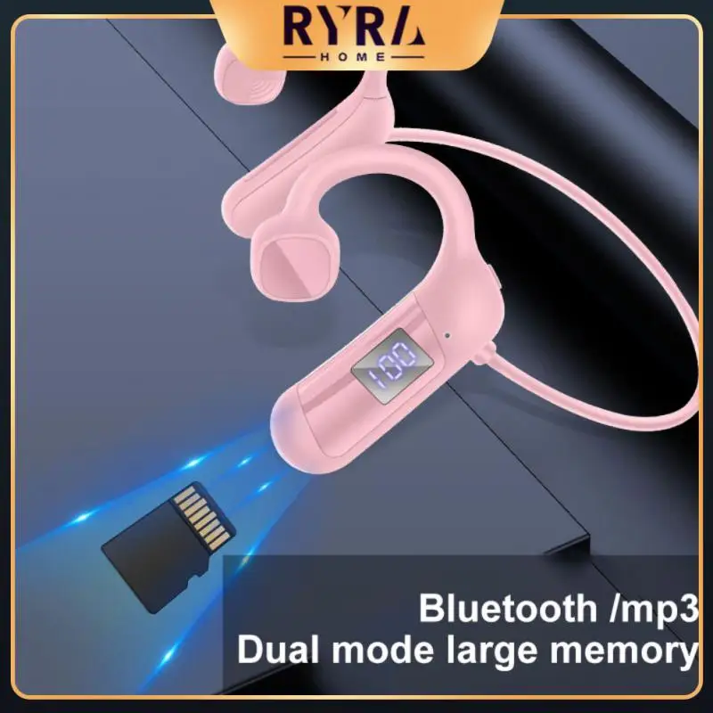 

Not In-ear Bone Conduction Headset With Digital Power Display Music Earphone Waterproof Support Tf Card Portable 5.0