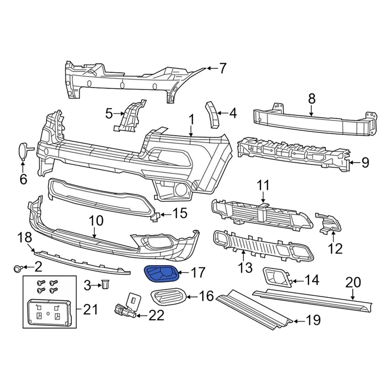 Крышка противотуманной фары 68203224AB для передней декоративная крышка абажур