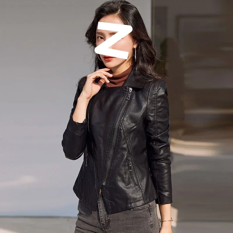 Модная женская куртка из натуральной кожи для похудения с укороченными