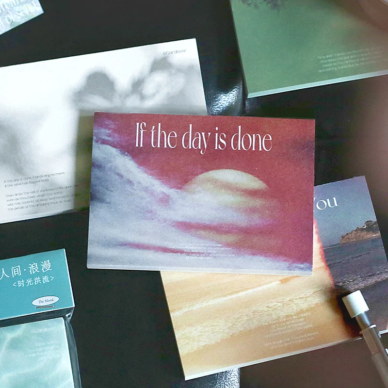 

80 Sheets Sticky Stationery Notepad Posted It Office Bookmark Sticky Notes Beautiful View Design Stickers in Notebook Memo Pad