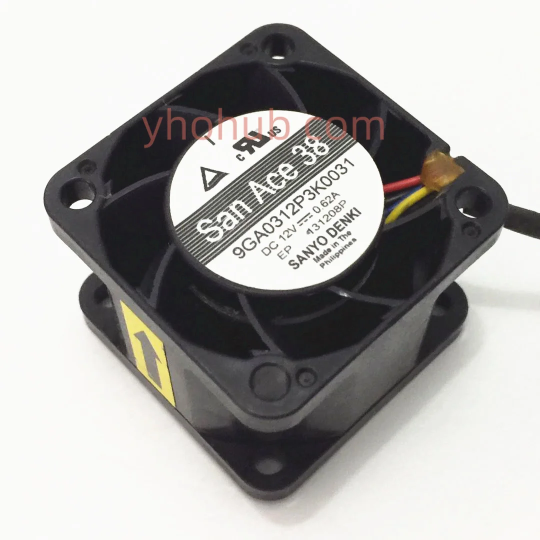 Sanyo Denki Ventilador de Refrigeração do Servidor San Ace 38 dc 12v 0.62a 38x38x28 mm 9ga0312p3k0031