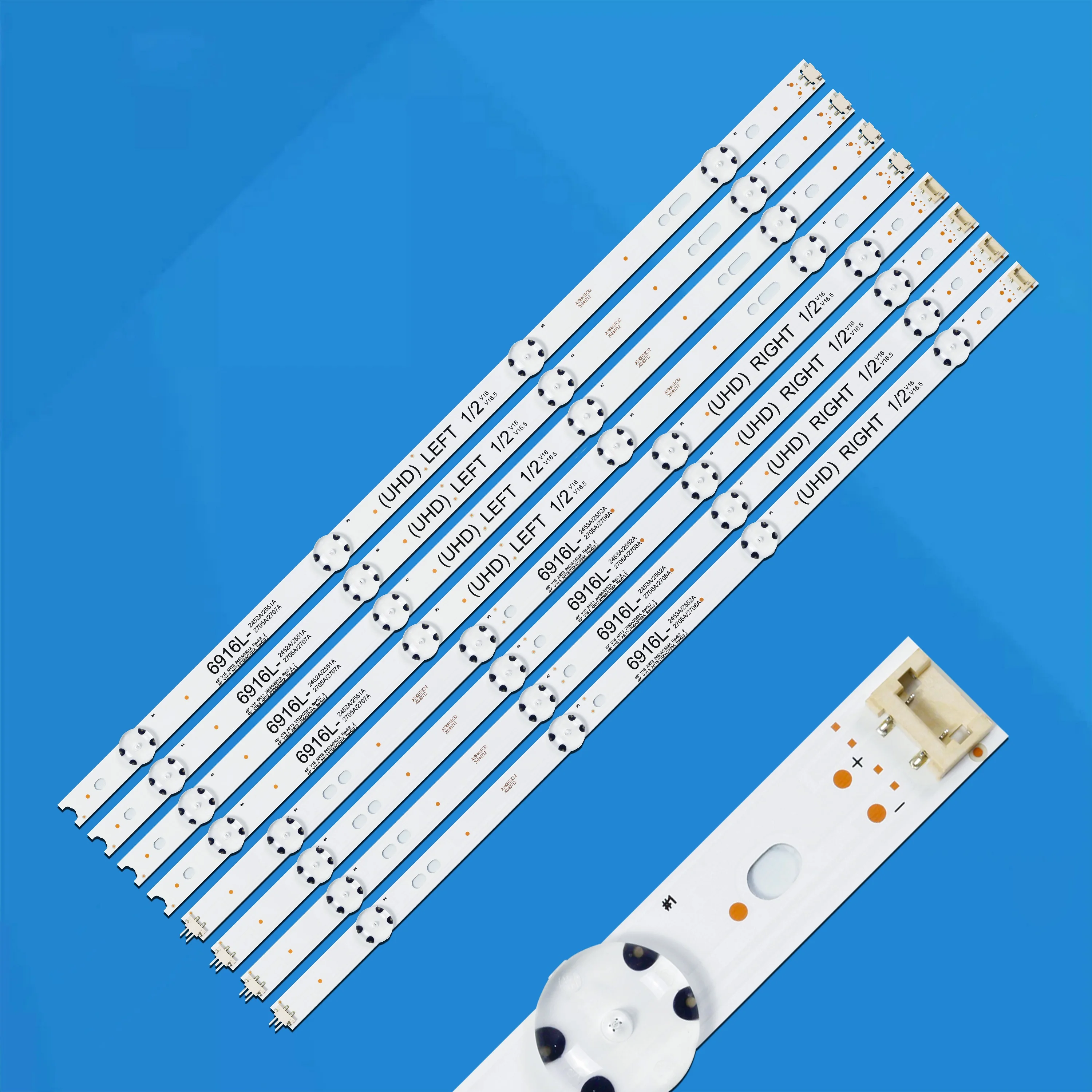 Фото Лента светодиодной подсветки 49-дюймовый телевизор 49LJ58300W 49UH603V 49UH620V 49UH661V LC490DGE 6916L-2705A 6916L-2706A 6916L-2707A 6916L-2708A №1