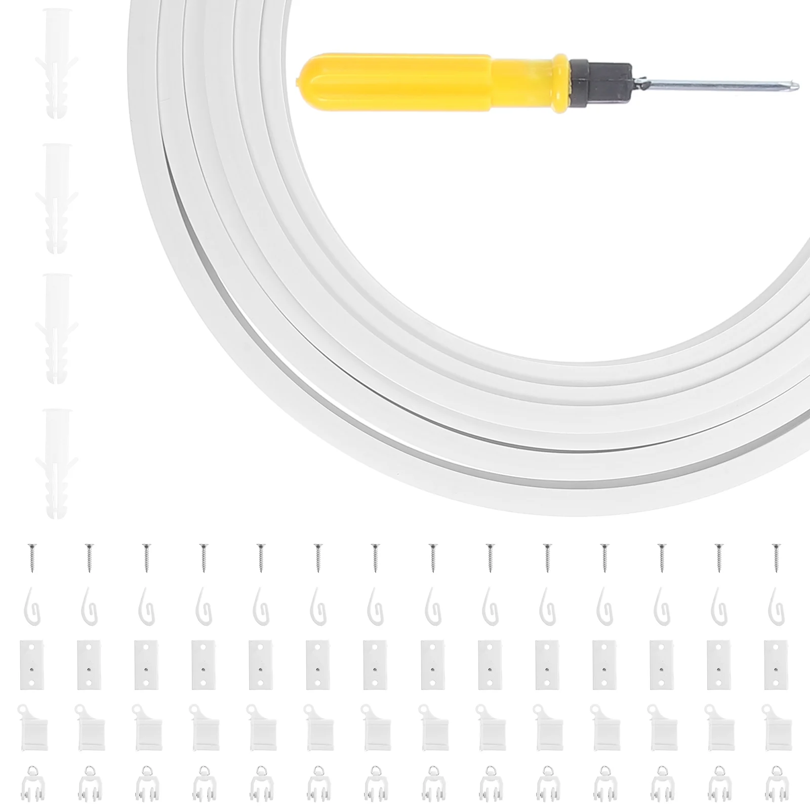

Curtain Track Ceiling for Curtains Bay Windows Household Curved Room Divider Rail Tracks Mount Drop