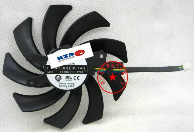 Вентилятор охлаждения графических карт HZDO PLD09210S12HH GTX760