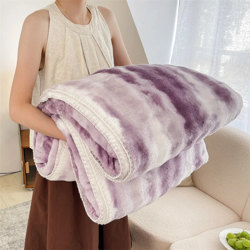 Фиолетовое одеяло Tie Dye мягкие одеяла для дивана кровати легкие плюшевые удобные