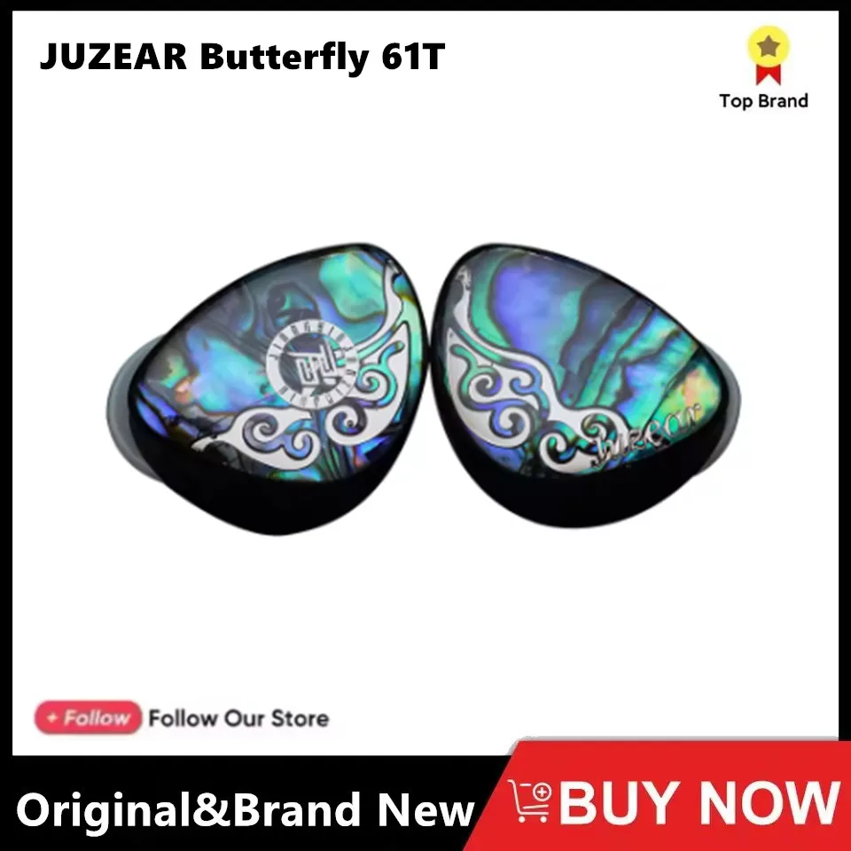 Фото Наушники-вкладыши JUZEAR Butterfly 61T 6BA+1DD Hi-Fi №1