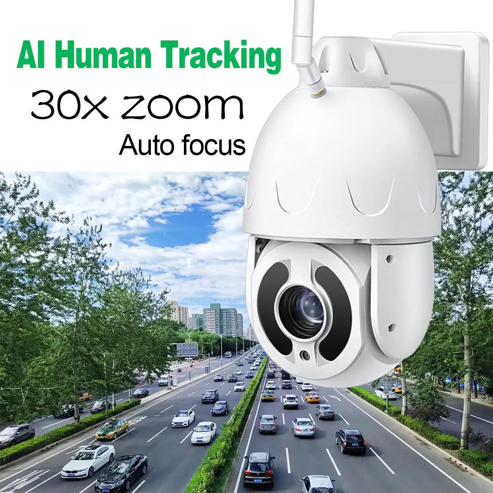 

5MP 4G HD Speed Dome PTZ IP Camera Wifi Audio Outdoor AI Human Tracking 30x Auto Zoom Onvif CCTV Night Vision Security Camera