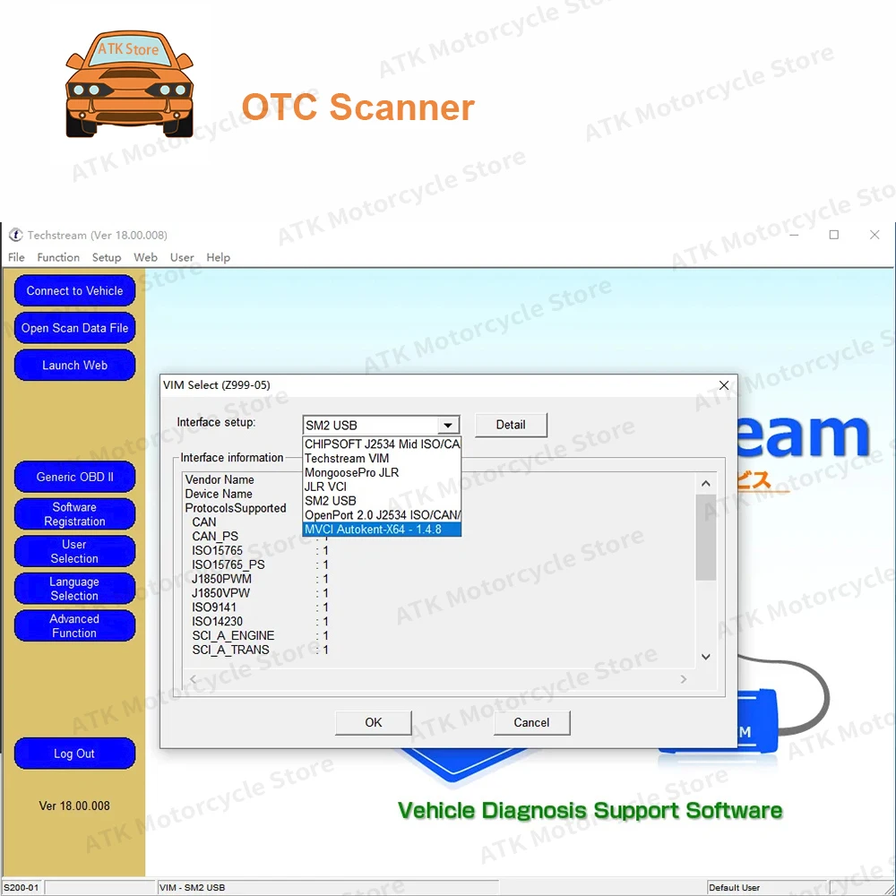 Новейший сканер OTC V18.00.008 OBDII Car GTS для автомобильной механической мастерской To-yota