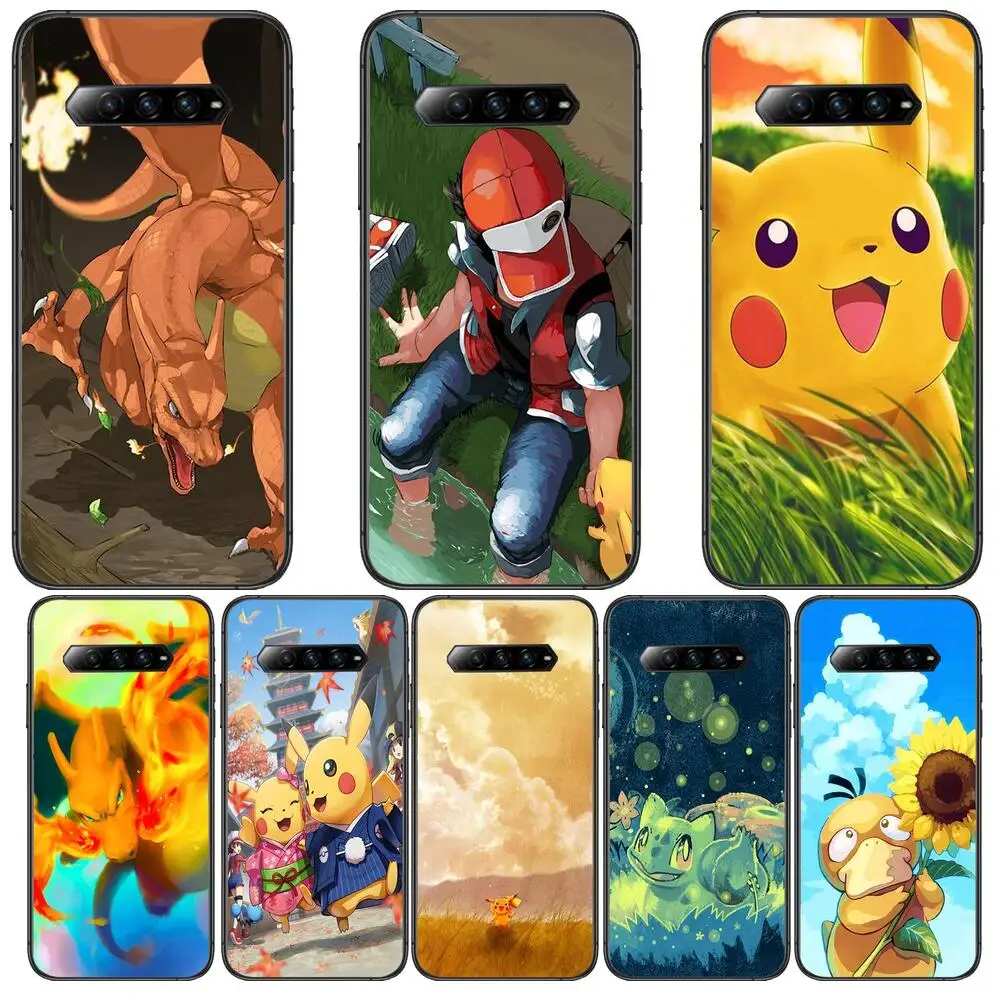 

Pokemon wallpaper Phone Case For xiaomi redmi Black Shark 4 Pro 2 3 3s Cases Helo Black Cover Silicone Back Prett mini cover fun