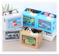 panda cat thief piggy bank electronic money box automatic stole coin bank money saving box moneybox for adults kids gifts toys