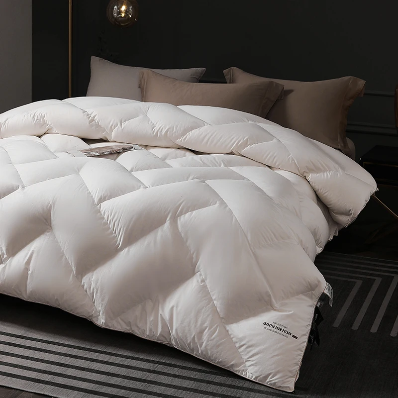 

100% cotton special ultralight down duvet white goose with a bulkiness of 800+ and a cleanliness of 1000+ free test try sleep