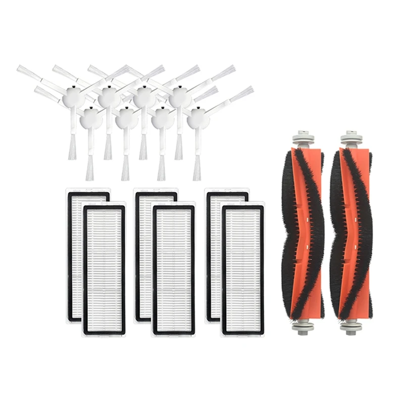 

16Pcs For Xiaomi Mijia B101CN All-In-One Vacuum And Mop Robot Replacement Main Side Brush Hepa Filter Spare Part