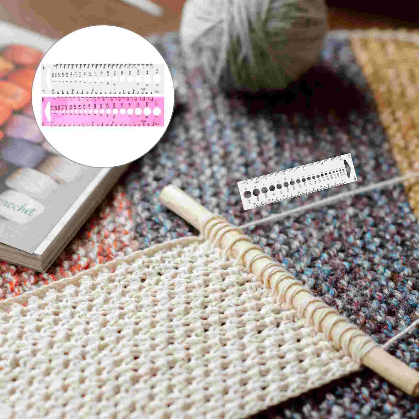 

Ruler Crochet Measuring Tool Needle Knitting Gauge Sweater Measure Sewing Rulers Tools Guage Tailer Weaving Knit Craft Auxiliary