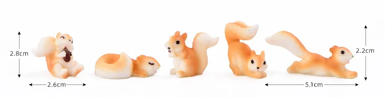 

4/5 шт., мини-фигурки белки в виде леса