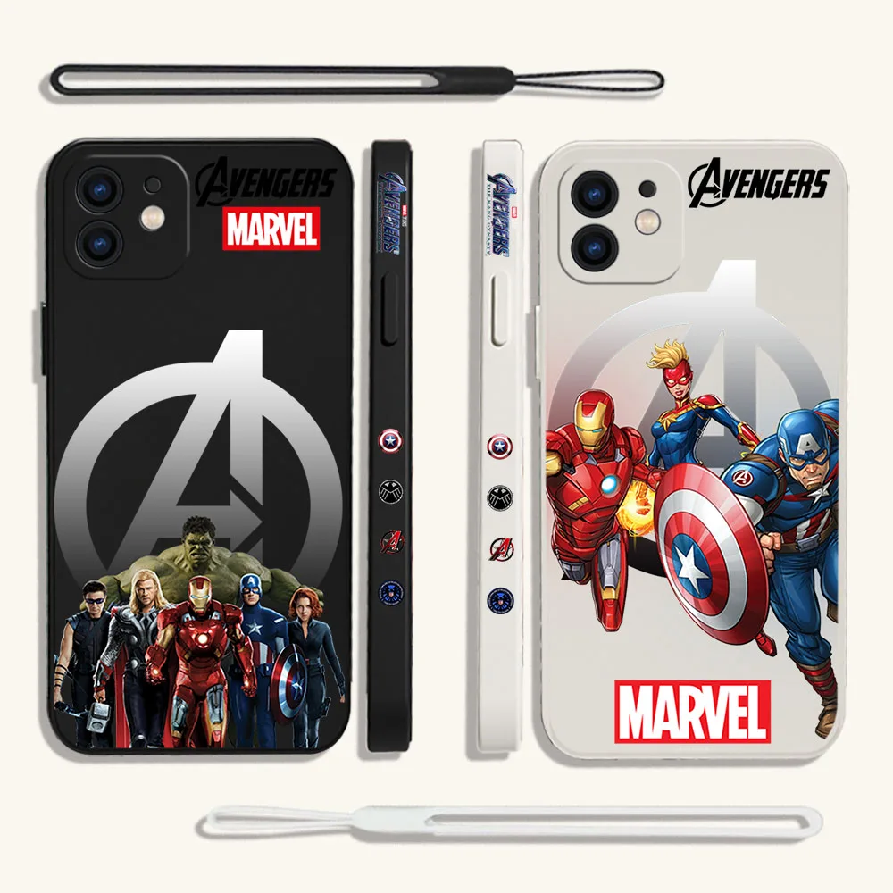 

Avengers hero Marvel Phone Case For Samsung A81 A53 A50 A12 A22S A52 A52S A51 A72 A71 A32 A22 A20 A30 A21S 4G 5G With Lanyard