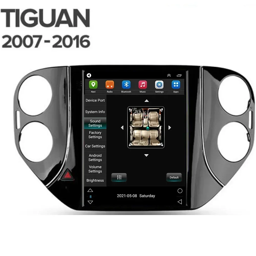 Для VW Volkswagen Tiguan 2010-2036 автомобильный радиоприемник Carplay стерео экран Tesla 9