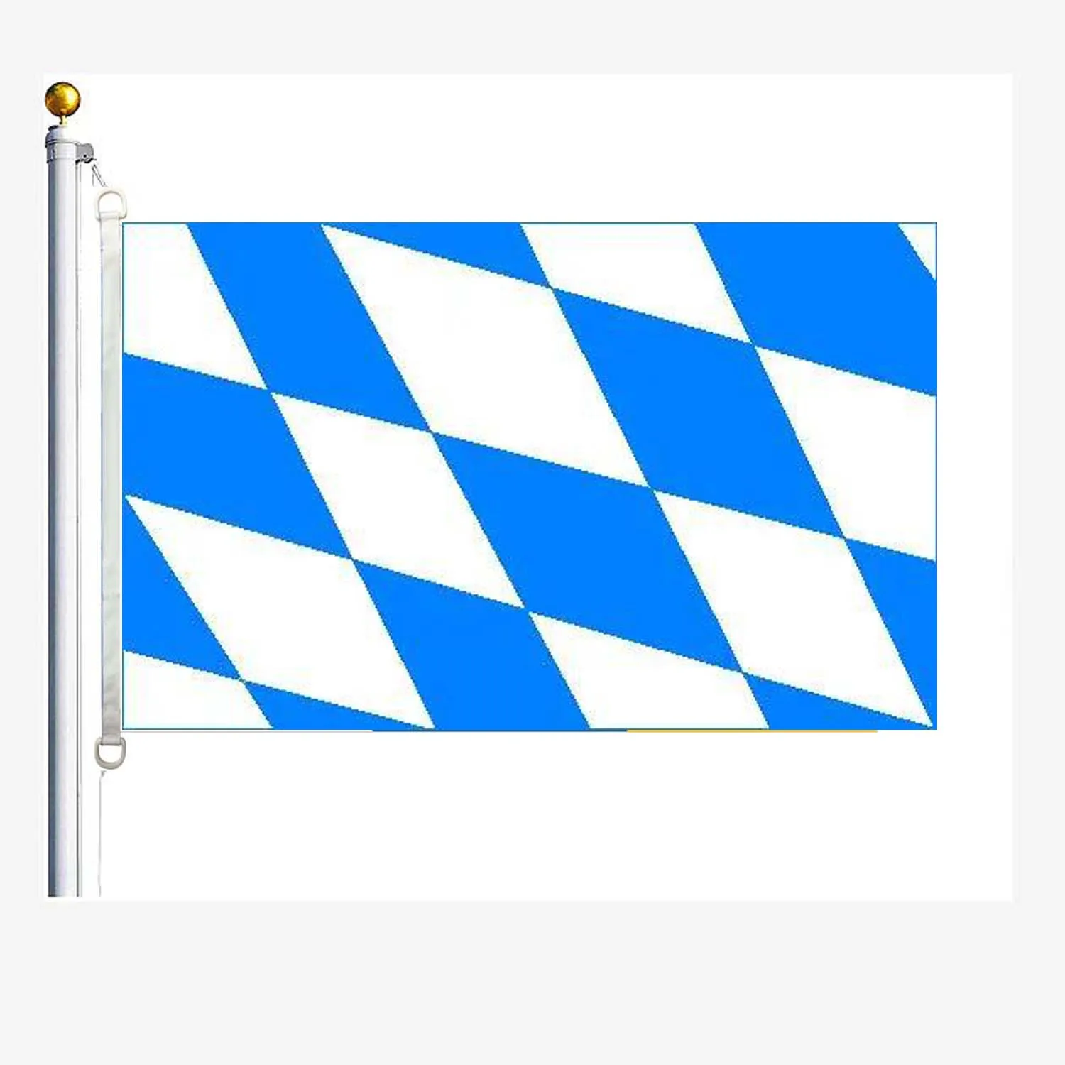 

Bavaria (Munich) state flags, 90 x 150 cm, 100 % Polyester, Digitaldruck
