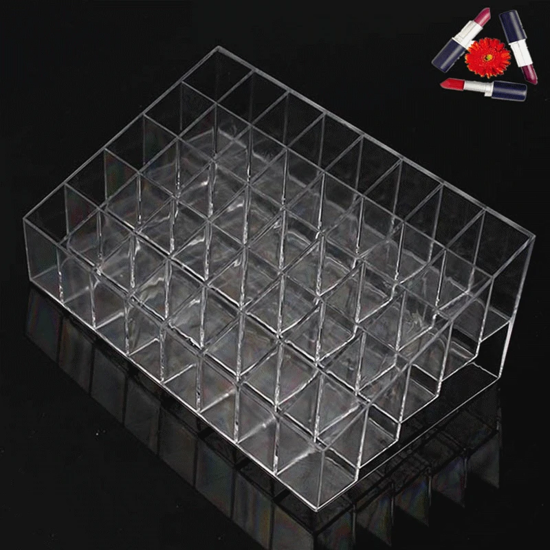 

Acrylic Nail Polish Display Organizer 24/40 Grid Manicure Cosmetics Jewelry Display Stand Holder Clear Acrylic Makeup Box