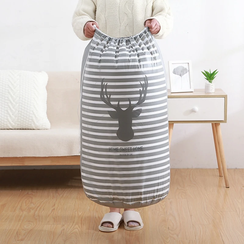 

Cartoon Bear Collapsible Storage Bag Transparent Storage Organizer Clothes Blanket Baby Toy Basket Travel Suitcases Quilt Bags