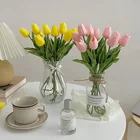 Искусственные тюльпаны 5 шт.лот, искусственные цветы тюльпана, настоящие на ощупь букеты, цветы для свадебного декора, весенние, пасхальные товары для вечерние