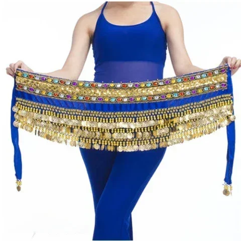Костюм для танца живота пояс бархатный шарф хип-шарф индийской танцовщицы бисер