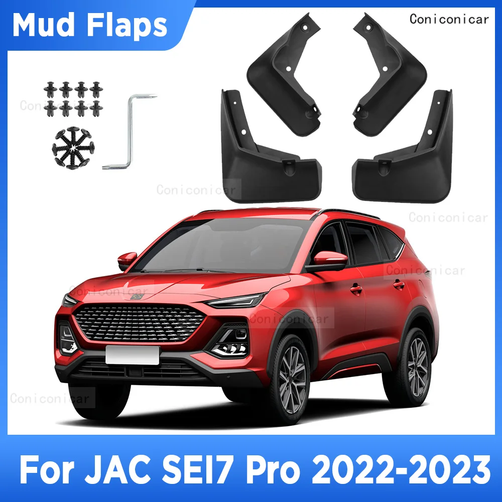 

For JAC SEI7 Pro 2022 2023 Mud Flaps Splash Guard Mudguards MudFlaps Front Rear Fender Auto Styling Car Accessories 4PCS