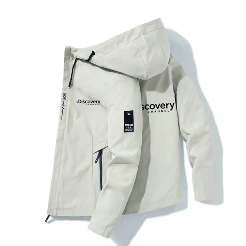 

Куртка-бомбер Discovery мужская, ветрозащитная куртка на молнии, повседневная модная уличная приключения, весна-осень 2023